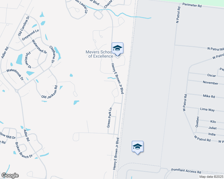 map of restaurants, bars, coffee shops, grocery stores, and more near 462 Green Park Lane in Goose Creek