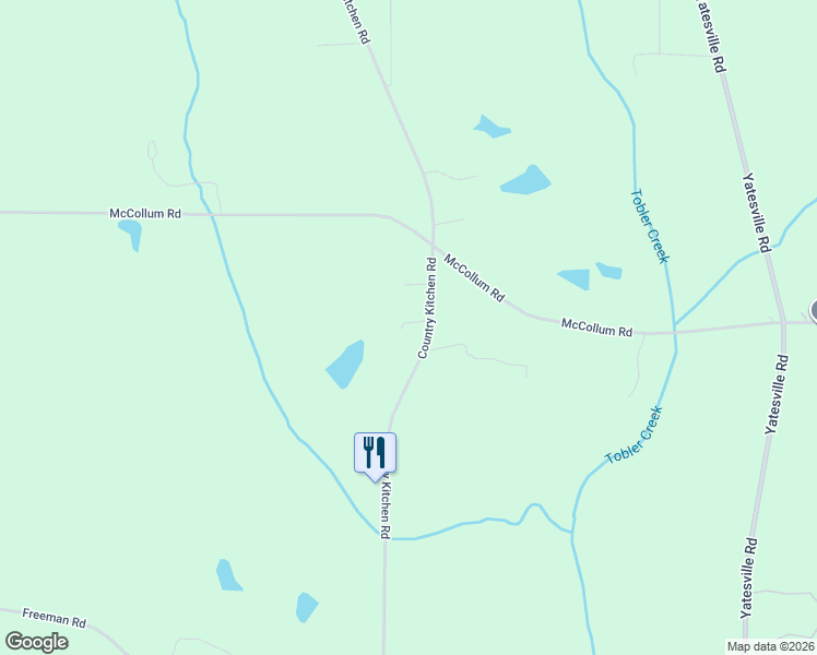 map of restaurants, bars, coffee shops, grocery stores, and more near 395 Country Kitchen Road in Barnesville