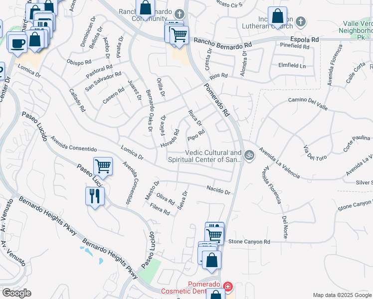 map of restaurants, bars, coffee shops, grocery stores, and more near in San Diego