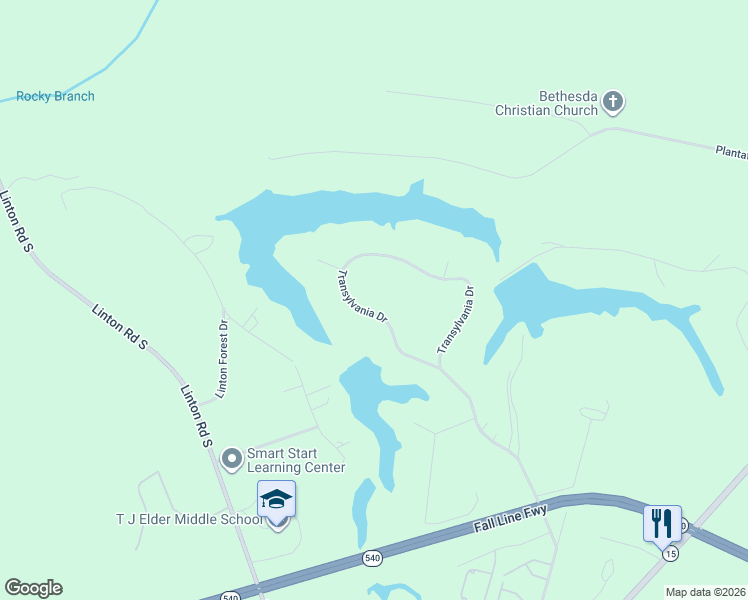 map of restaurants, bars, coffee shops, grocery stores, and more near 763 Transylvania Drive in Sandersville