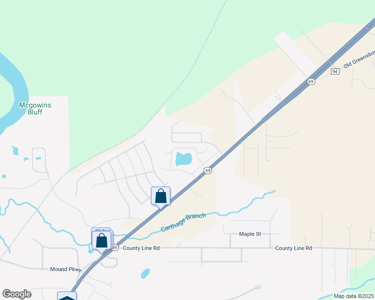map of restaurants, bars, coffee shops, grocery stores, and more near 12340 South Pointe Drive in Moundville