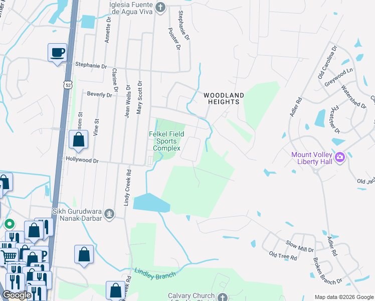 map of restaurants, bars, coffee shops, grocery stores, and more near 142 Red Cedar Drive in Goose Creek