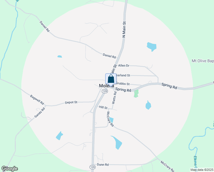 map of restaurants, bars, coffee shops, grocery stores, and more near Georgia 18 in Molena