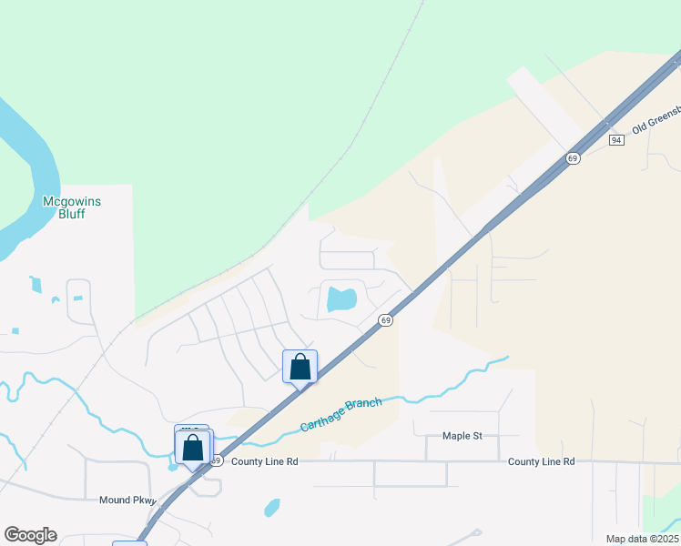map of restaurants, bars, coffee shops, grocery stores, and more near 12340 South Pointe Drive in Moundville
