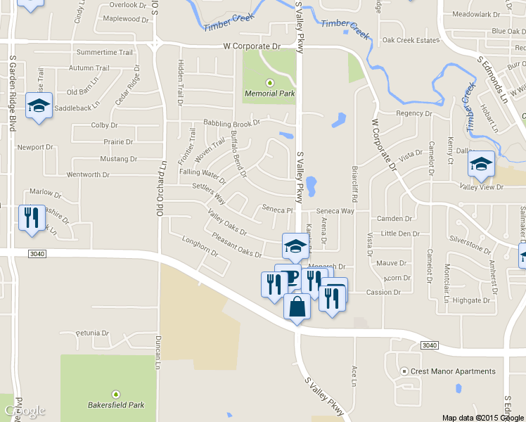 map of restaurants, bars, coffee shops, grocery stores, and more near 1126 Seneca Place in Lewisville