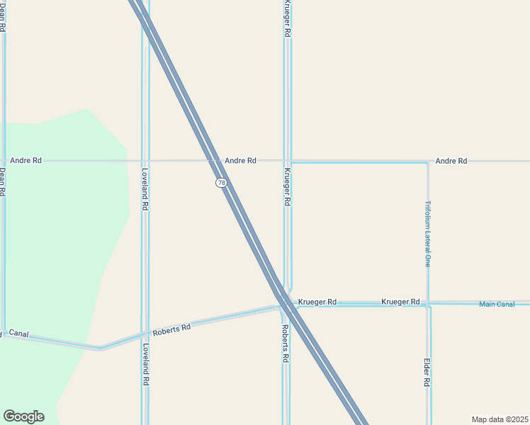 map of restaurants, bars, coffee shops, grocery stores, and more near 705 Andre Road in Brawley