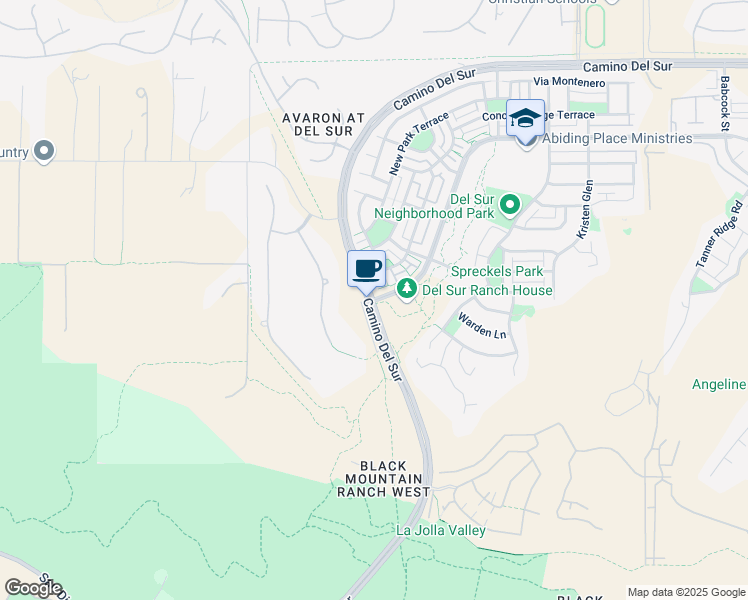 map of restaurants, bars, coffee shops, grocery stores, and more near 8403 Katherine Claire Lane in San Diego