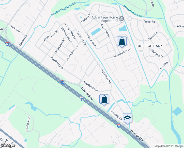 map of restaurants, bars, coffee shops, grocery stores, and more near 711 Cluster Pines Road in Ladson