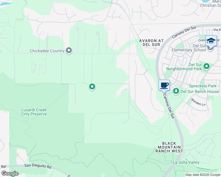 map of restaurants, bars, coffee shops, grocery stores, and more near 8224 Fortuna Santa Fe Road in San Diego