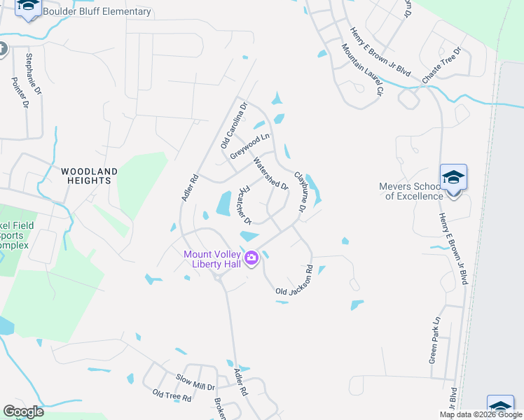 map of restaurants, bars, coffee shops, grocery stores, and more near 512 Flycatcher Drive in Goose Creek