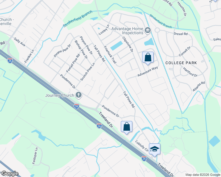 map of restaurants, bars, coffee shops, grocery stores, and more near 907 Larch Pines Court in Ladson