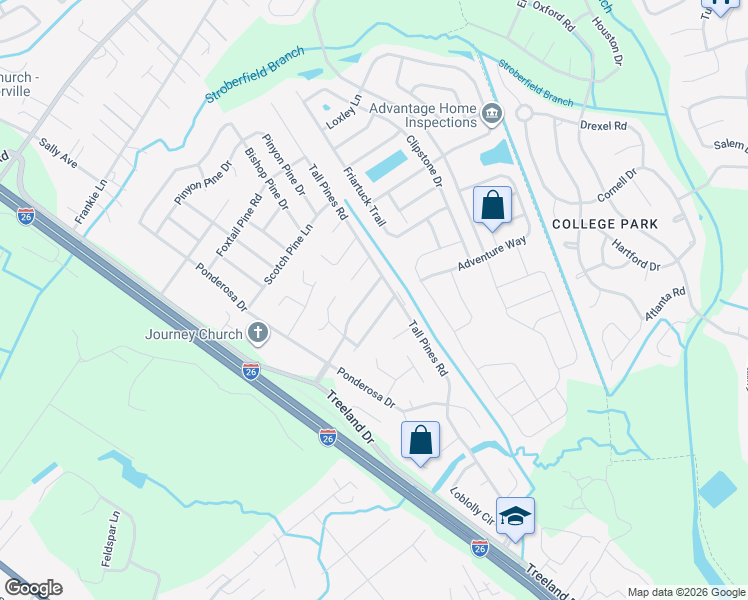 map of restaurants, bars, coffee shops, grocery stores, and more near 188 Tall Pines Road in Ladson