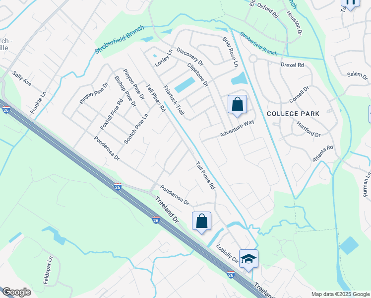 map of restaurants, bars, coffee shops, grocery stores, and more near 188 Tall Pines Road in Ladson
