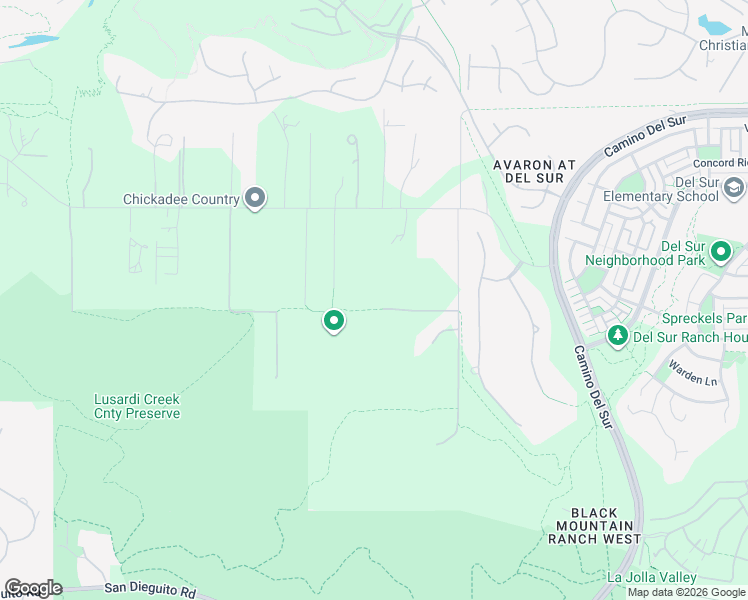 map of restaurants, bars, coffee shops, grocery stores, and more near 8108 Trailside Road in San Diego