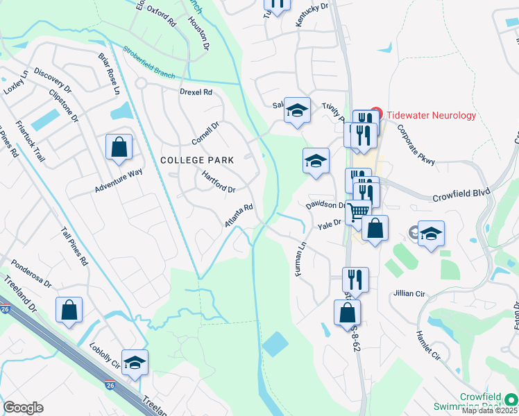 map of restaurants, bars, coffee shops, grocery stores, and more near 354 Oxford Road in Ladson