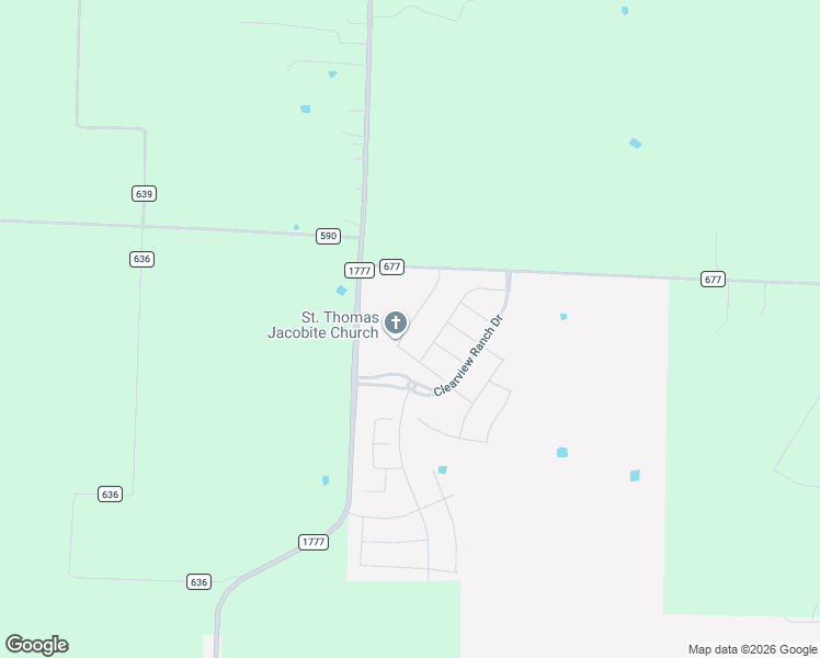 map of restaurants, bars, coffee shops, grocery stores, and more near 3621 Farm to Market Road 1777 in Royse City