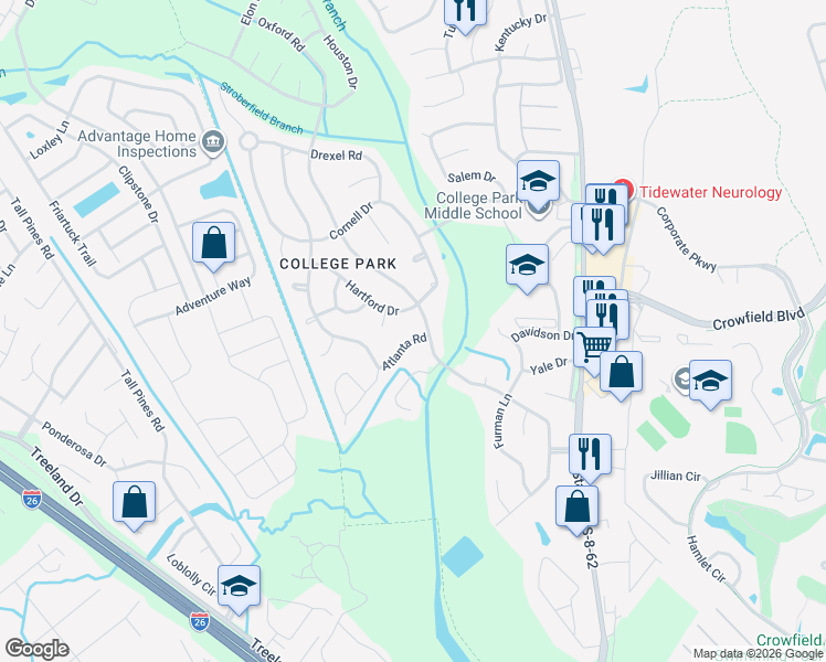 map of restaurants, bars, coffee shops, grocery stores, and more near 102 Atlanta Road in Ladson
