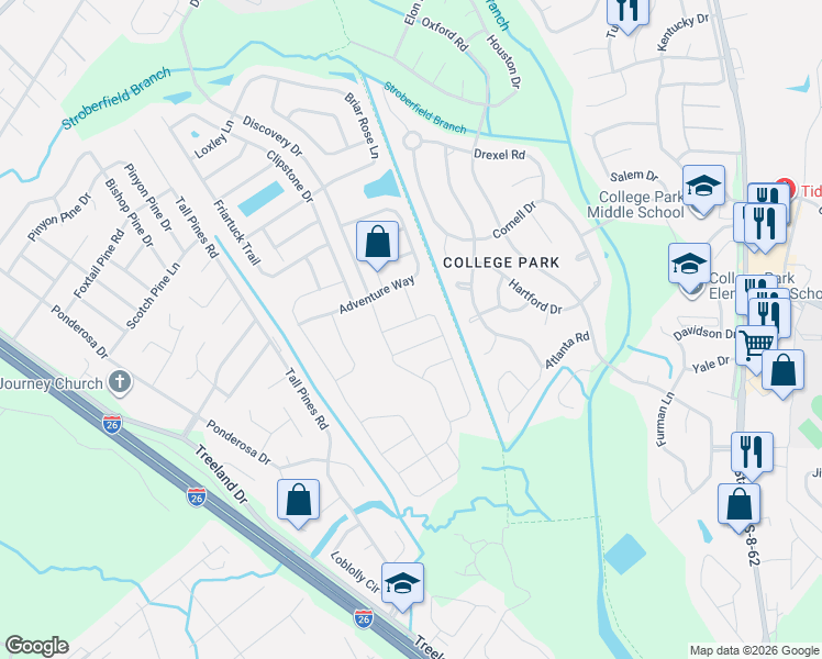 map of restaurants, bars, coffee shops, grocery stores, and more near 2008 Invention Way in Ladson