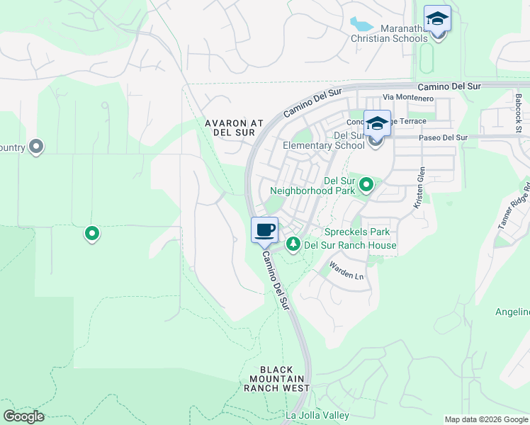 map of restaurants, bars, coffee shops, grocery stores, and more near 8329 Katherine Claire Lane in San Diego
