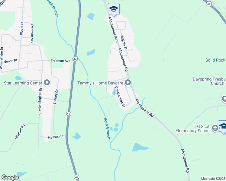 map of restaurants, bars, coffee shops, grocery stores, and more near 518 Constitution Drive in Forsyth