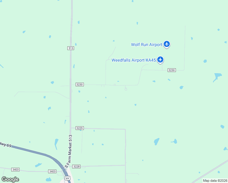 map of restaurants, bars, coffee shops, grocery stores, and more near 5197 County Road 3230 in Lone Oak