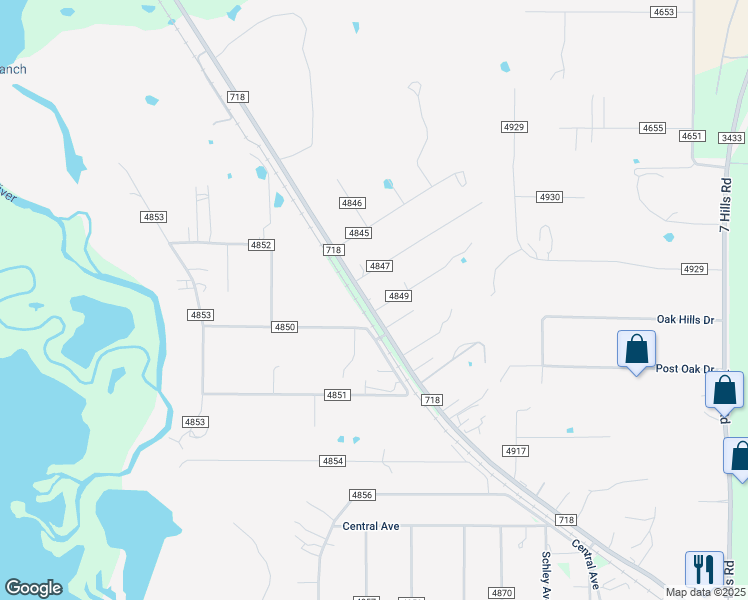 map of restaurants, bars, coffee shops, grocery stores, and more near 128 Private Road 4831 in Newark
