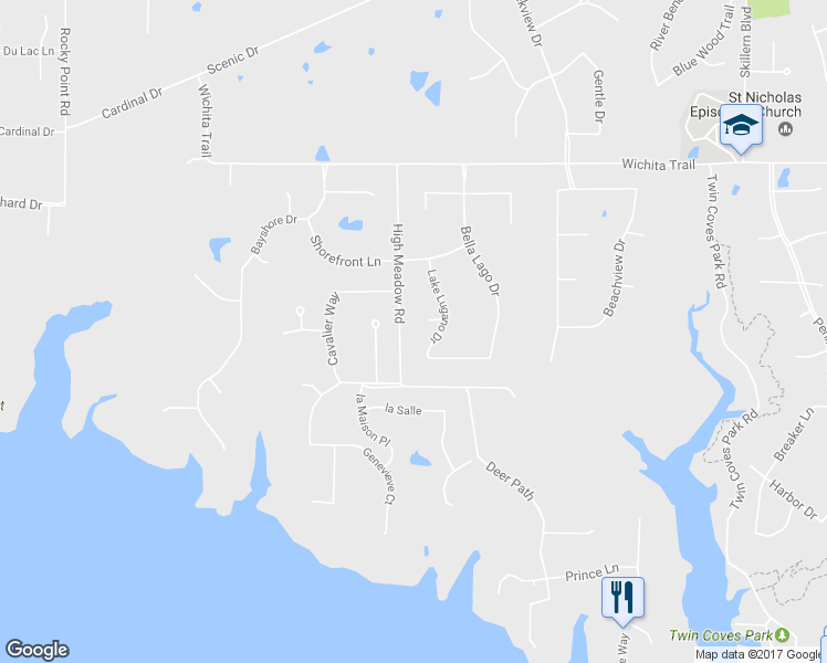 map of restaurants, bars, coffee shops, grocery stores, and more near 5608 Lake Lucern Court in Flower Mound