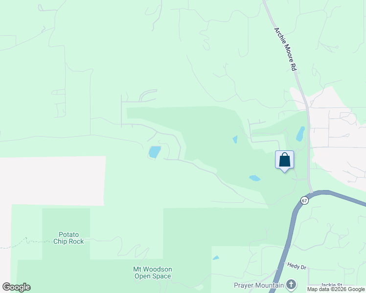 map of restaurants, bars, coffee shops, grocery stores, and more near 17070 Obsidian Drive in Ramona