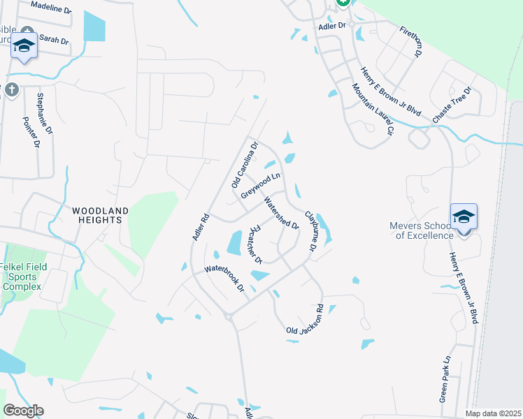 map of restaurants, bars, coffee shops, grocery stores, and more near in Goose Creek