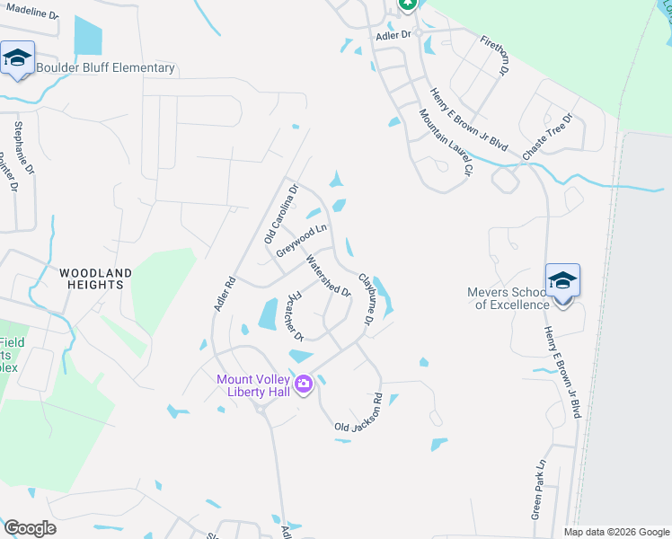 map of restaurants, bars, coffee shops, grocery stores, and more near 307 Clayburne Drive in Goose Creek