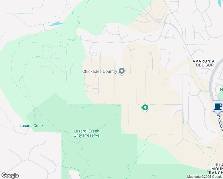 map of restaurants, bars, coffee shops, grocery stores, and more near 16582 Rio Vista Road in San Diego