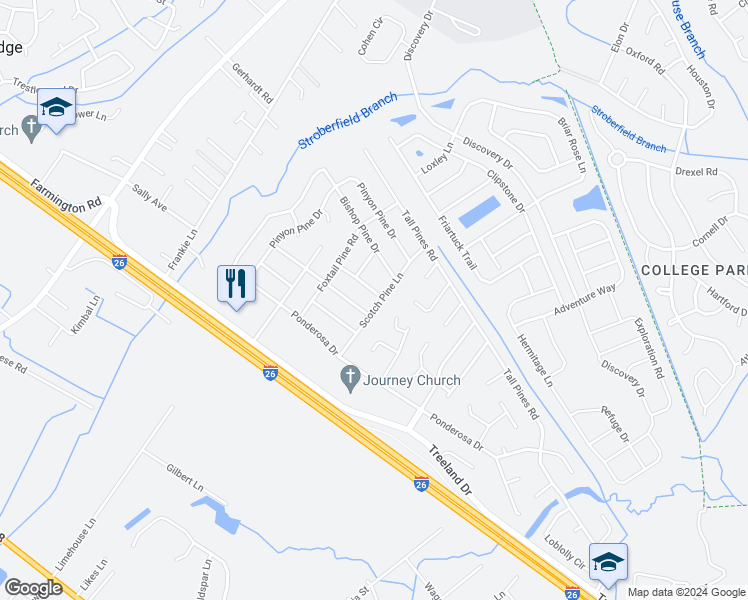 map of restaurants, bars, coffee shops, grocery stores, and more near 1299 Apache Pine Drive in Ladson