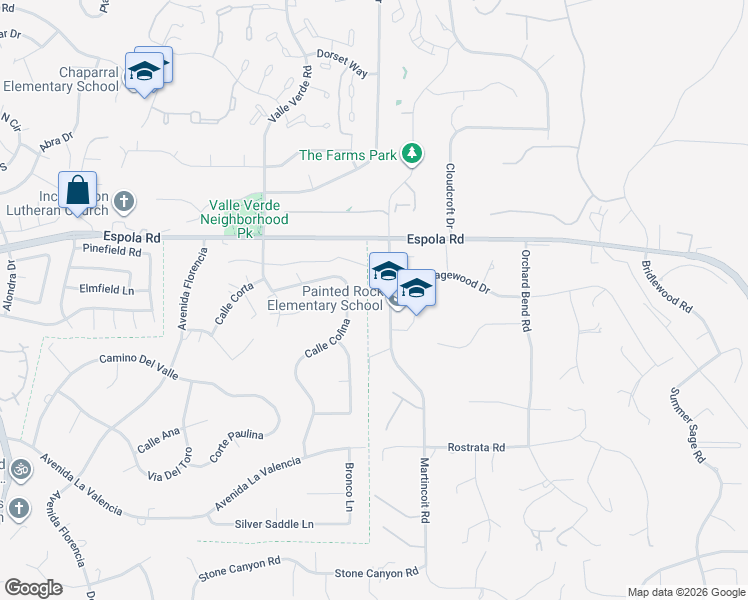 map of restaurants, bars, coffee shops, grocery stores, and more near 16716 Martincoit Road in Poway