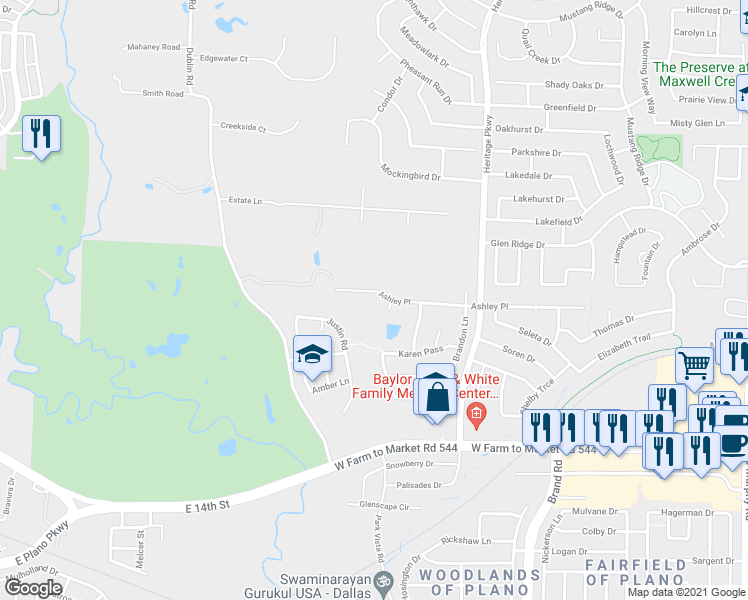 map of restaurants, bars, coffee shops, grocery stores, and more near 303 Kali Court in Murphy