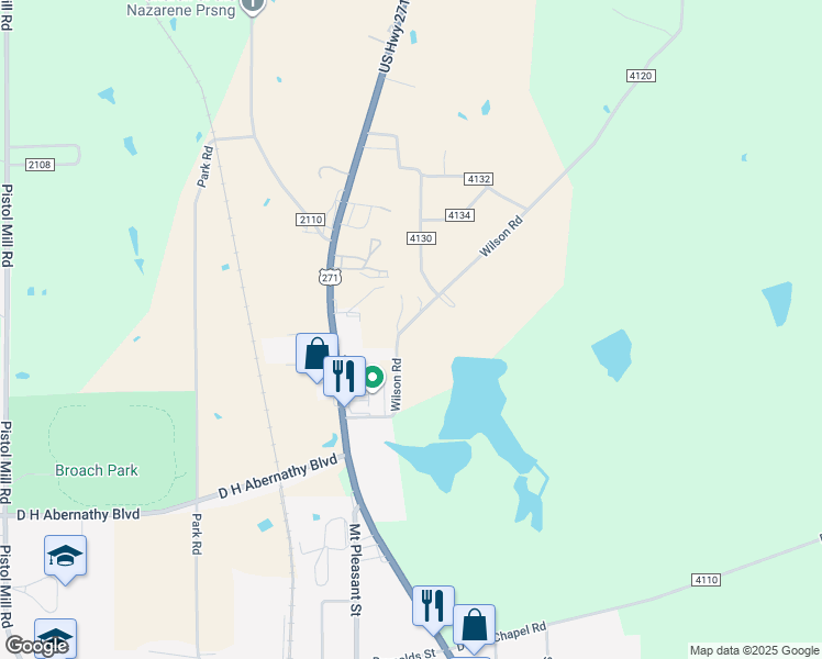 map of restaurants, bars, coffee shops, grocery stores, and more near 343 County Road 4120 in Pittsburg