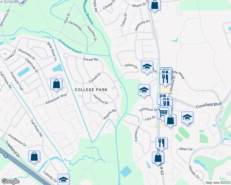 map of restaurants, bars, coffee shops, grocery stores, and more near 365 Oxford Road in Ladson