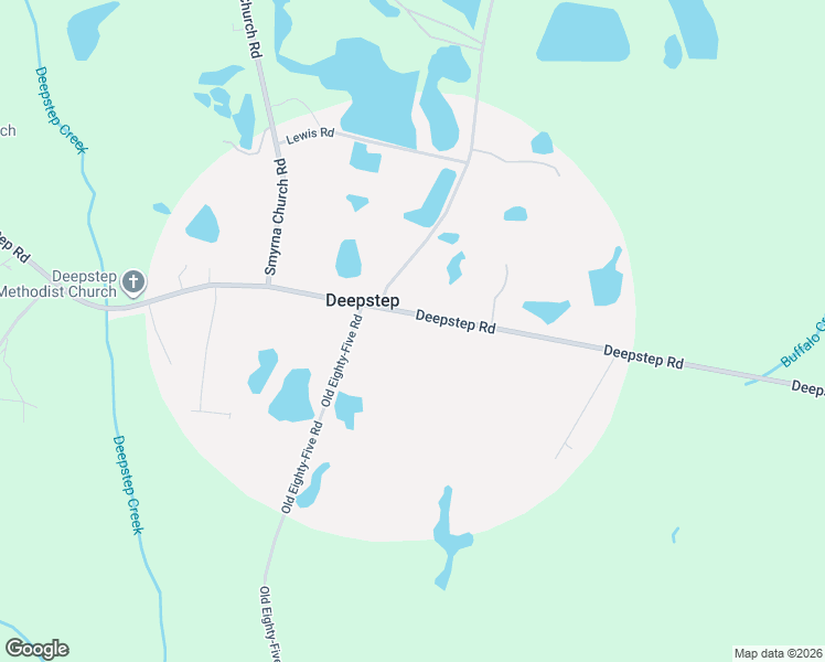 map of restaurants, bars, coffee shops, grocery stores, and more near 9243 Deepstep Road in Sandersville