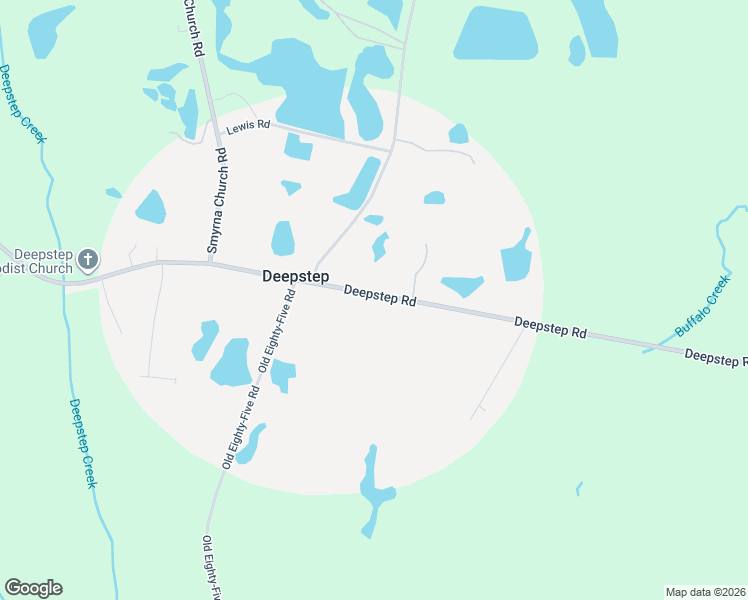 map of restaurants, bars, coffee shops, grocery stores, and more near 9243 Deepstep Road in Sandersville