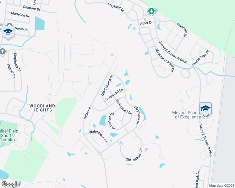 map of restaurants, bars, coffee shops, grocery stores, and more near 505 Greywood Lane in Goose Creek
