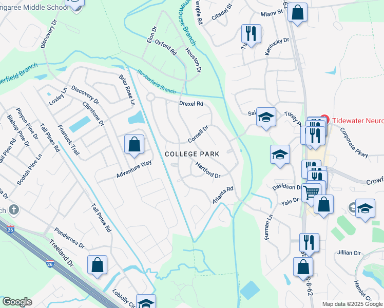 map of restaurants, bars, coffee shops, grocery stores, and more near in Ladson