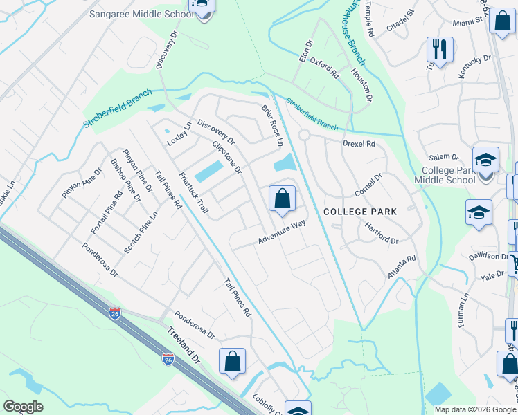 map of restaurants, bars, coffee shops, grocery stores, and more near 2092 Clipstone Drive in Ladson