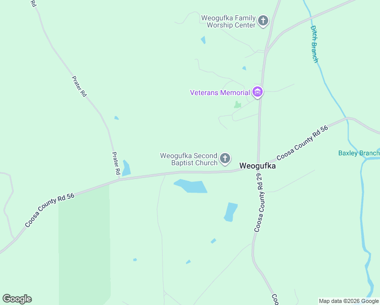 map of restaurants, bars, coffee shops, grocery stores, and more near Coosa County Road 56 in Sylacauga