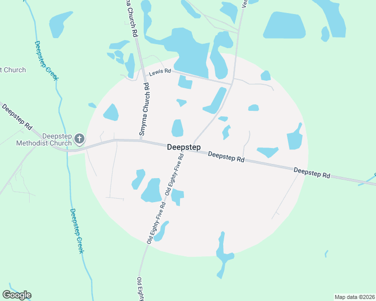 map of restaurants, bars, coffee shops, grocery stores, and more near Deepstep Rd in Deepstep