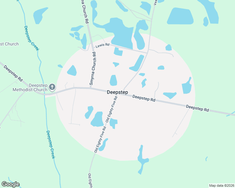 map of restaurants, bars, coffee shops, grocery stores, and more near 9654 Deepstep Rd in Sandersville