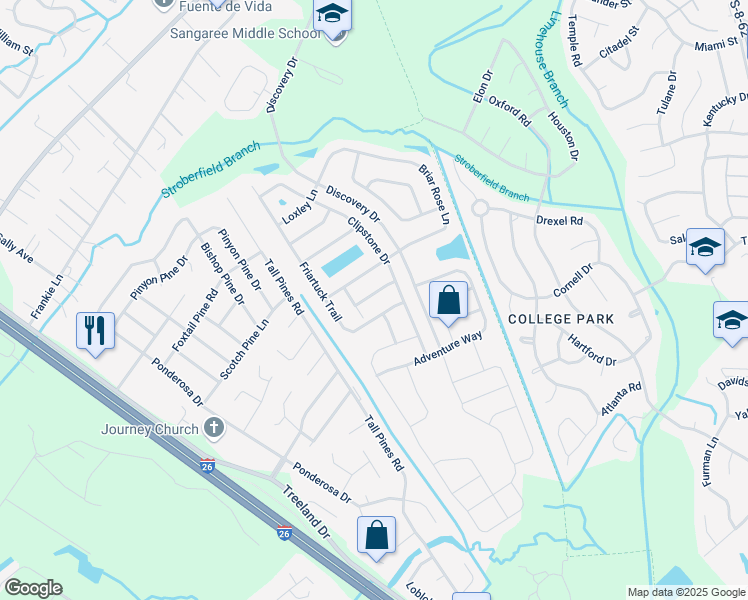map of restaurants, bars, coffee shops, grocery stores, and more near 1012 Turtle Dove Lane in Ladson