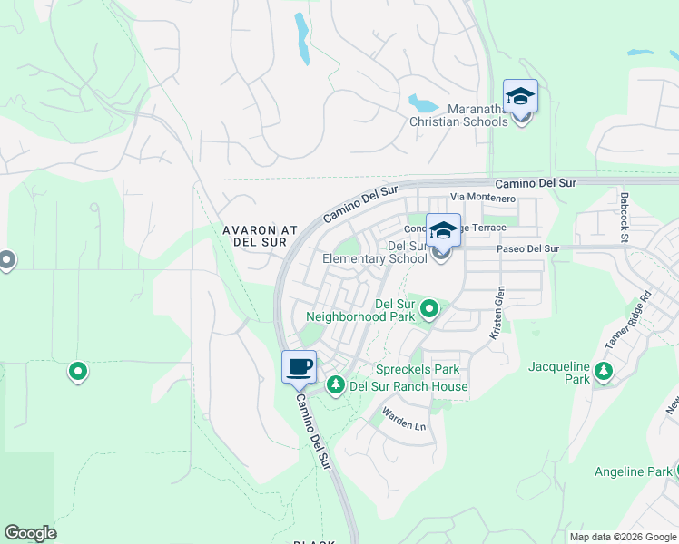 map of restaurants, bars, coffee shops, grocery stores, and more near 8340 Kern Crescent in San Diego