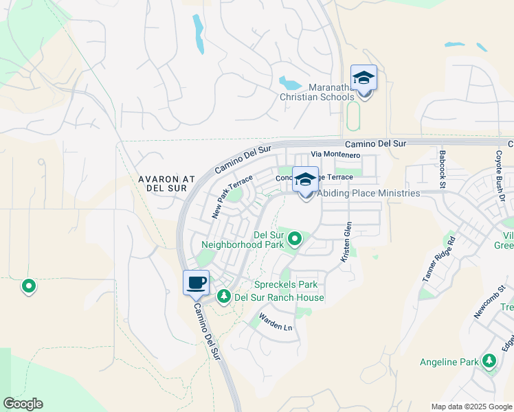 map of restaurants, bars, coffee shops, grocery stores, and more near 8421 Kern Crescent in San Diego