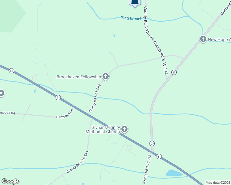 map of restaurants, bars, coffee shops, grocery stores, and more near 1570 South Carolina 61 in Ridgeville