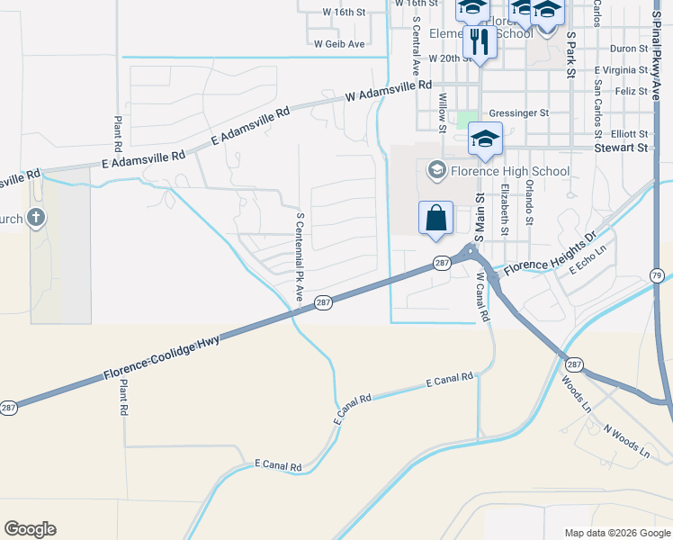 map of restaurants, bars, coffee shops, grocery stores, and more near 700 West Freedom Street in Florence