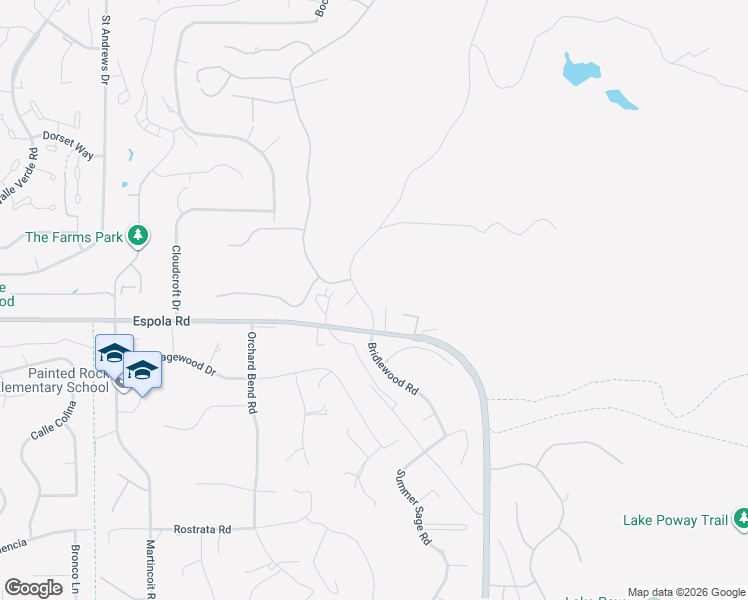 map of restaurants, bars, coffee shops, grocery stores, and more near 16925 Old Coach Road in Poway